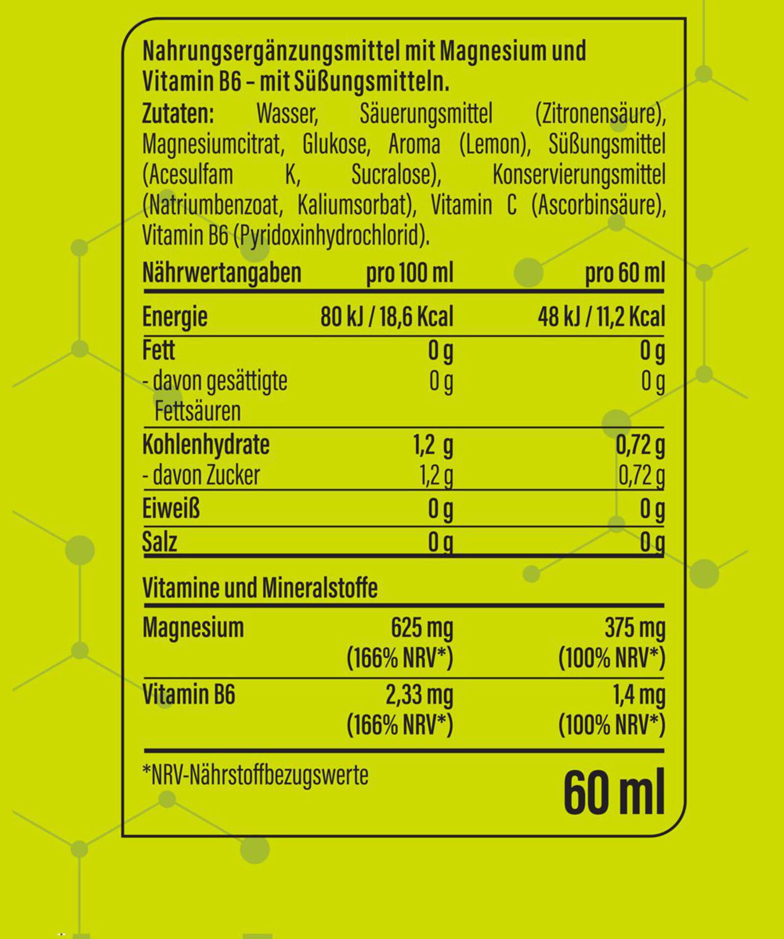 NUTRIXXION Magnesium Shot con vitamina B6