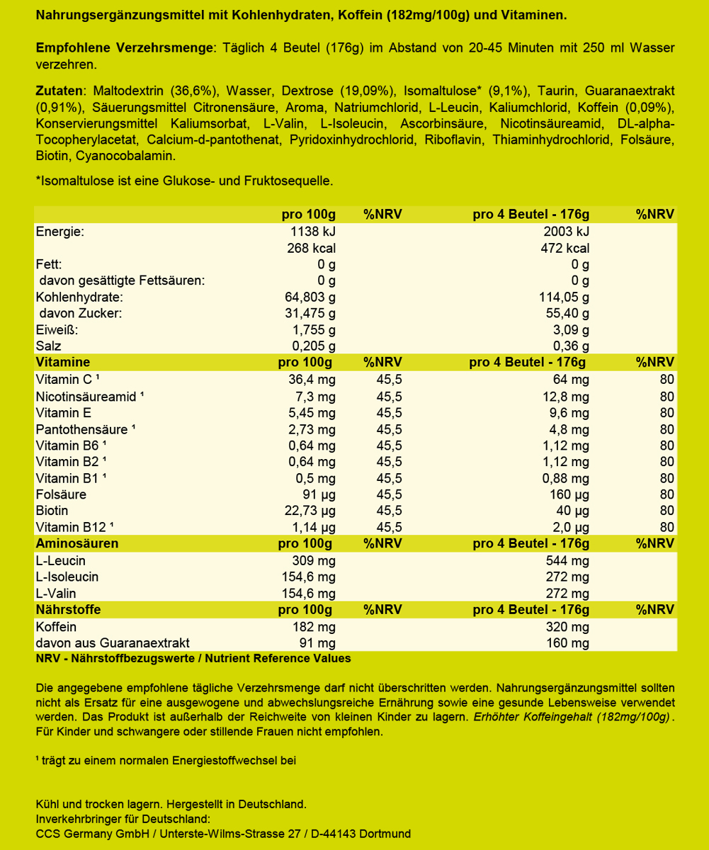 NUTRIXXION Energetica Geles