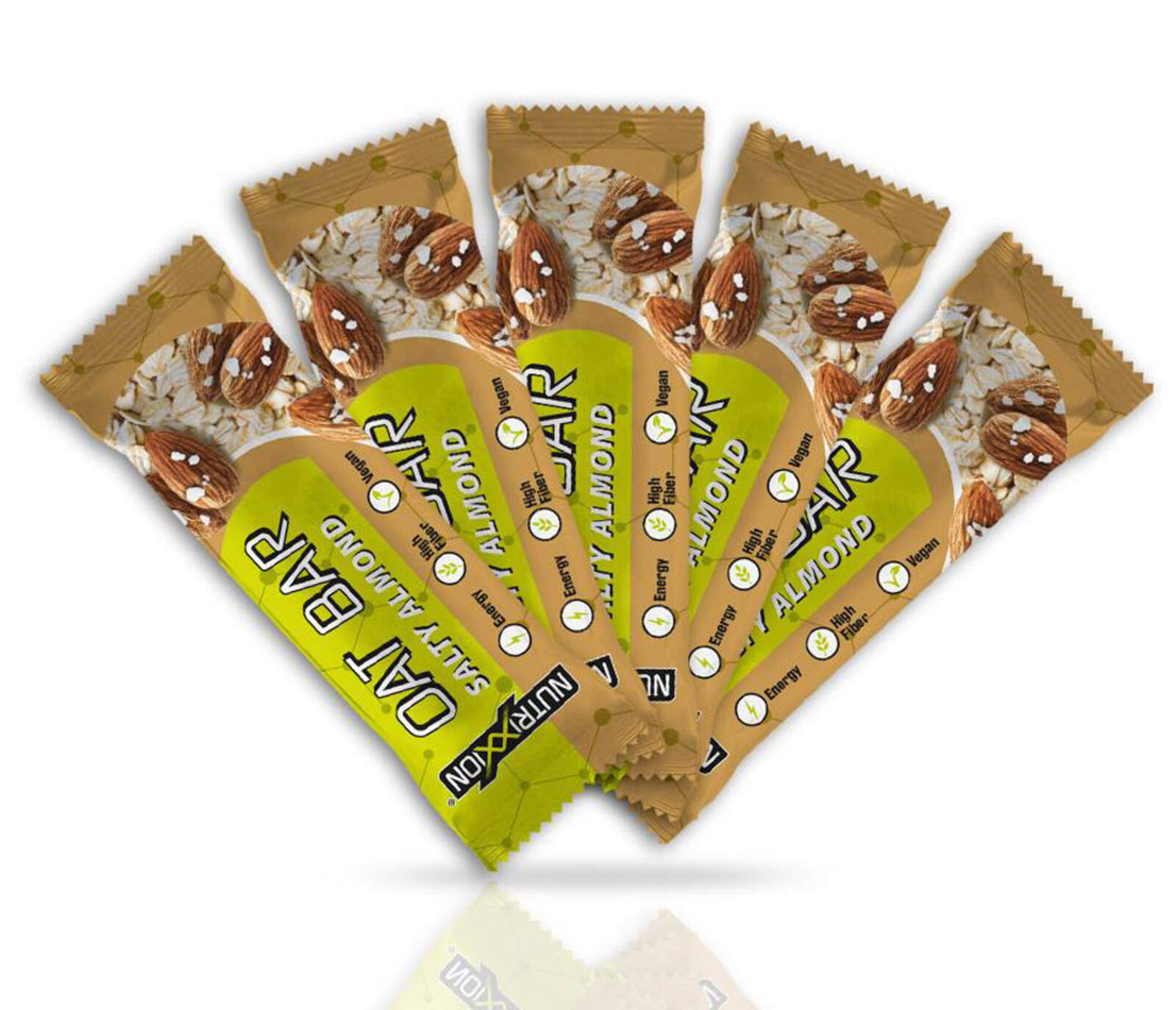 NUTRIXXION Energy Oat Riegel Vegan
Salty Almond 5 x 50g